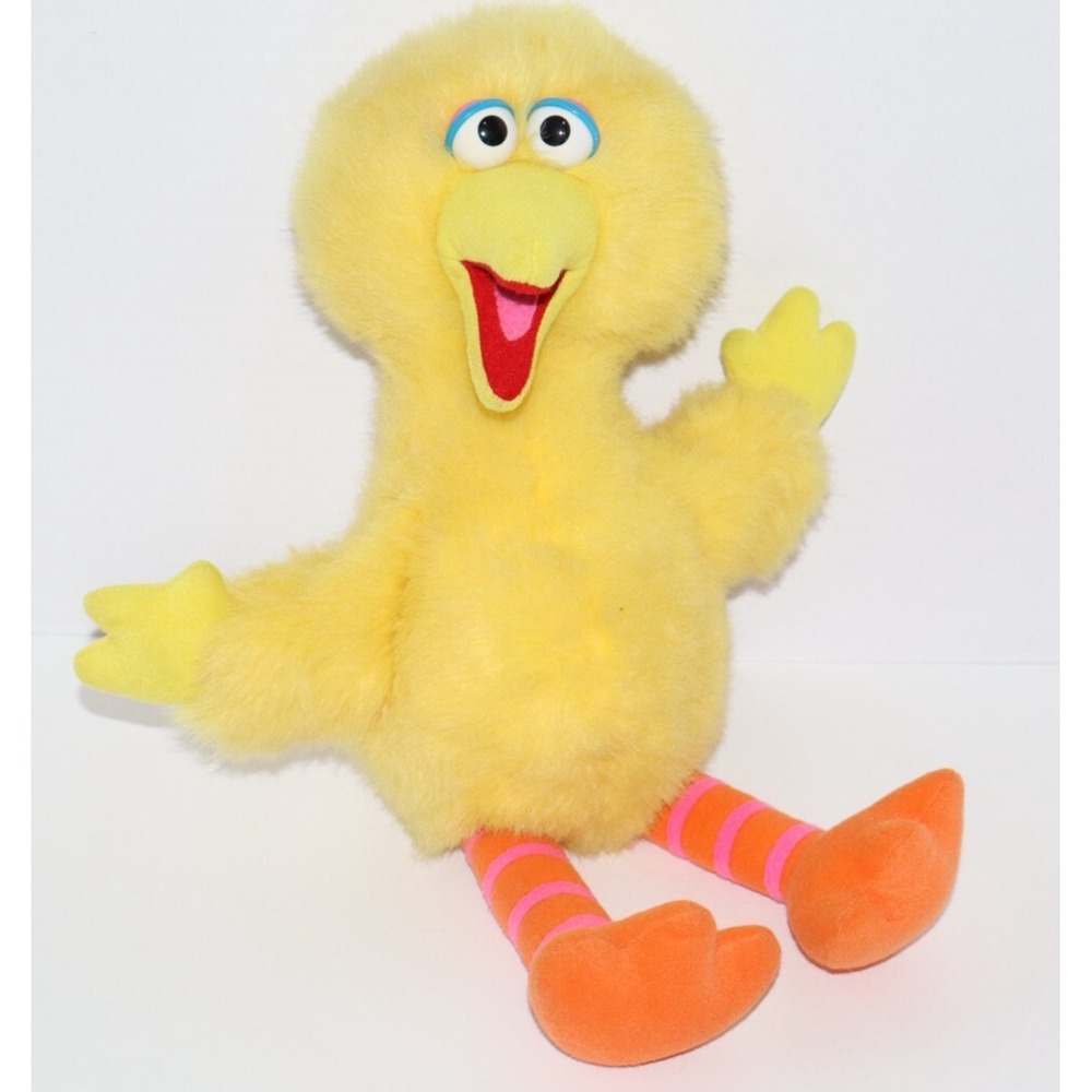 VINTAGE 1986 Playskool Sesame Street Plush Stuffed Yellow 13" Big Bird 70205